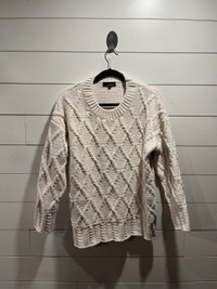 La Bella white sweater richmond cable knit