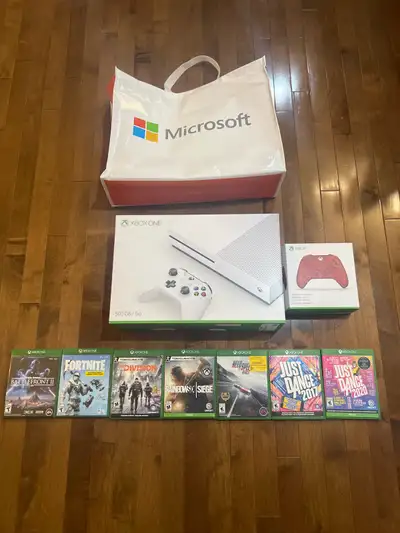 Xbox One S 500GB + Extra Controller + 7 Games, View more