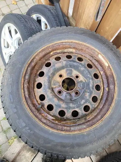 Brand new condition tires, rims are a little rusty I can sand them and paint them if you want. But i...