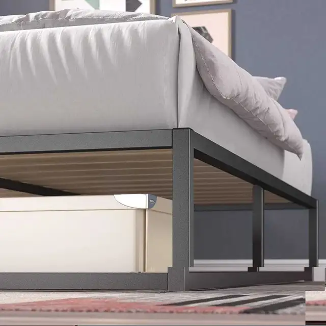 EUC Zinus 10" Platforma Bed Frame - Twin in Beds & Mattresses in City of Toronto - Image 4