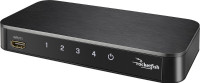 Rocketfish - 4-Port 4K HDMI Switch Box - Black