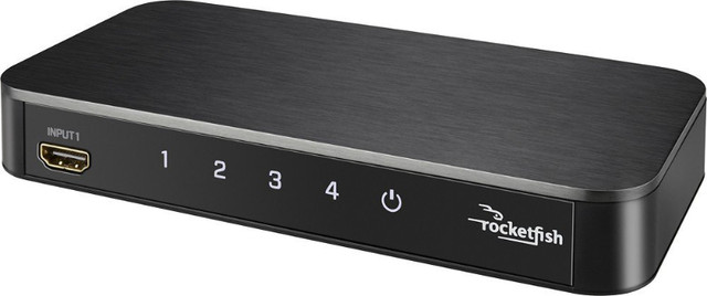 Rocketfish - 4-Port 4K HDMI Switch Box - Black in Video & TV Accessories in Burnaby/New Westminster