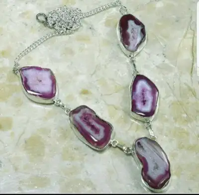 Druzy Agate Necklace New, View more