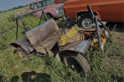 Vintage dune buggy built out of a Volkswagen beetle. I dont know the history on it. Engine looks com...