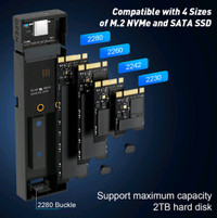 M.2 NVME And NGFF 2in 1 External SSD Enclosure