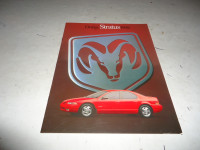 1998 DODGE STRATUS DEALER SALES BROCHURE. CAN MAIL IN CANADA