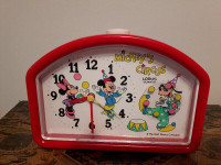 Lorus Quartz Mickey's Circus Alarm Clock Disney Character Action
