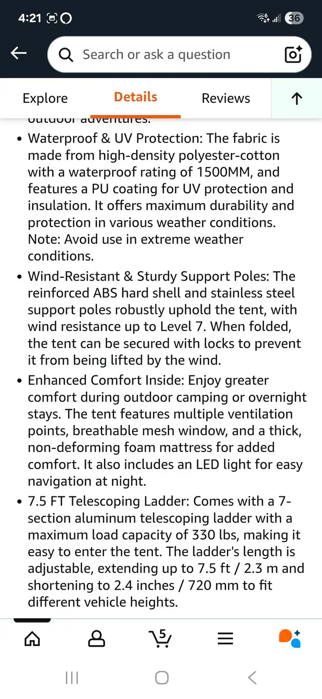 Northern Ridge Hard Rooftop Tent with Adarac Rail System63826839607937122