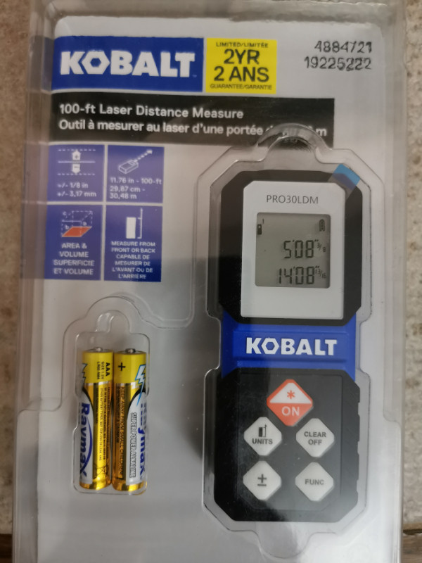 BRAND NEW Kobalt 100-ft Multifunction Laser Distance Measurer in Hand Tools in Ottawa