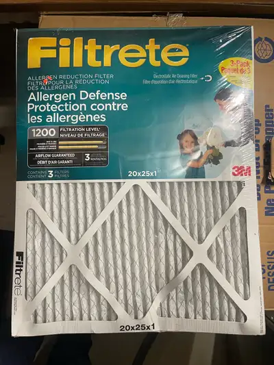 Filtrete 20x25x1 Filter - 3 pack new, View more