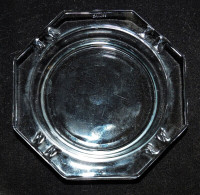 Vintage, (1950's), Clear Octagonal Glass Ashtray