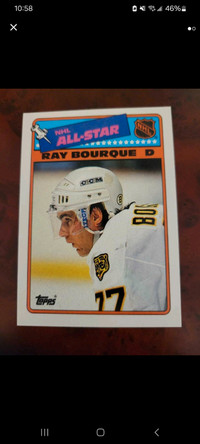 1988 Topps Stickers NHL ALL-STAR Ray Bourque Boston Bruins