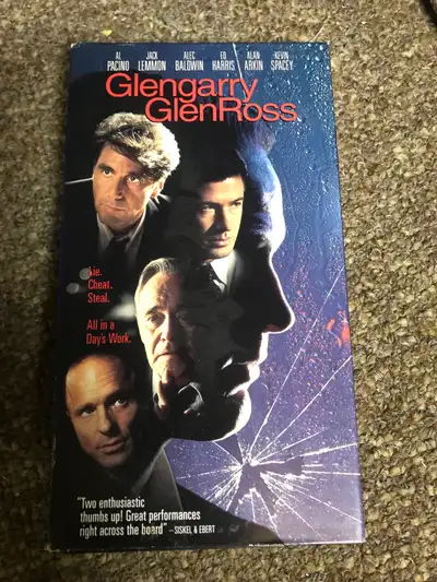 Mamets GLENGARRY GLEN ROSS Movie Vintage VHS Cassette Tape, View more