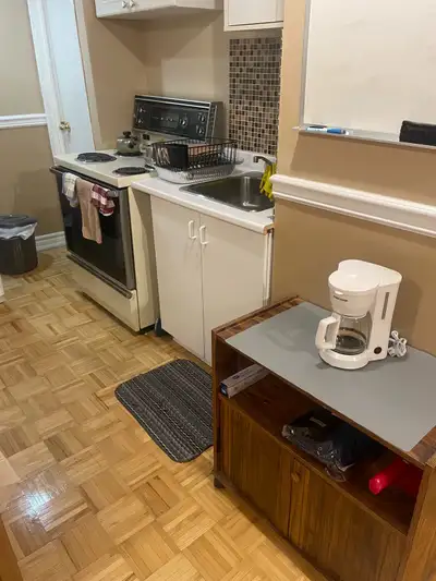 Sunny, Bright 1 Br Basement apartment Fully Furnished Lots of sunlight Separate entrance Laundry, AC...