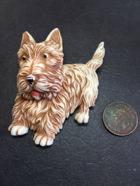 Vintage Art Deco 1930's Celluloid Plastic  Dog Brooch/Pin