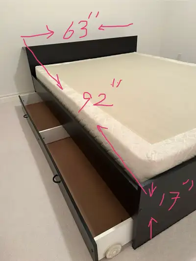 Easy to assemble /storage BED, View more