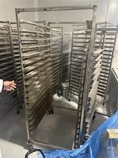 Brand new, high-quality 20-layer stainless steel baking rack trolleys available for sale. Perfect fo...