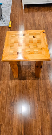 Hand-made checker/ coffee table
