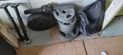 ALL NEEDED WEIGHTS TO KEEP FIT FOR A  HOME GYM, View more