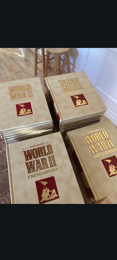 Complete set of World War II illustrated encyclopedia set, View more