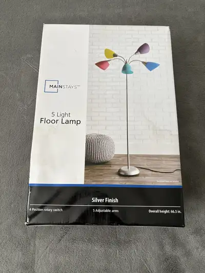 Mainstays 5 Light Floor Lamp Brand New, View more