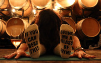 Yoga In The Barrel Room At The View Winery Followed By A Wine