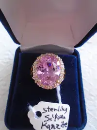 NEW Sterling Silver Kunzite size 10 Ring $55.