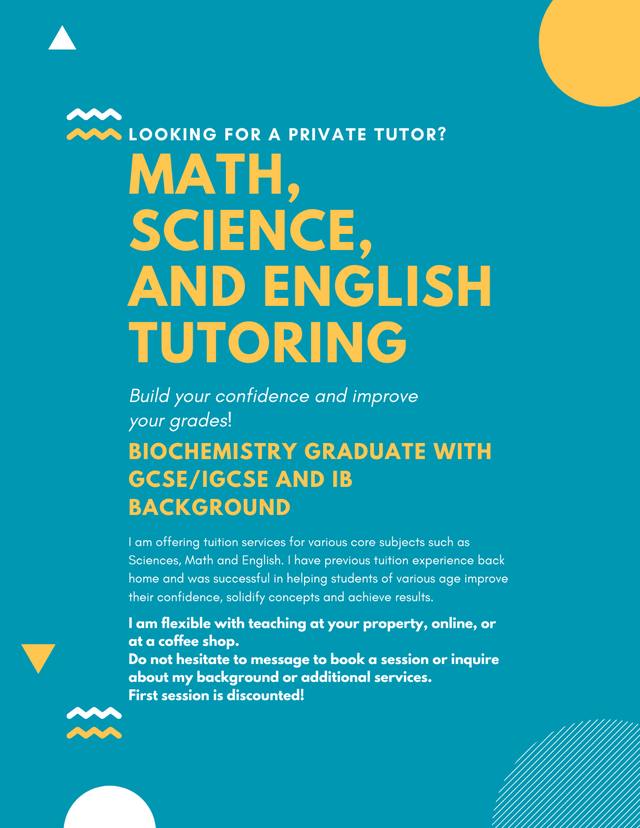 Experienced Math, Science and English Tutor426574174550773760