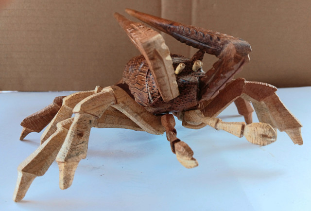 Figure Handmade wooden crafts with sea lobster image. 2024 in Arts & Collectibles in Mission - Image 4