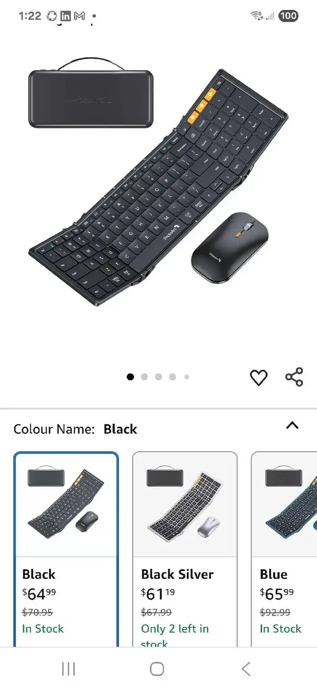 Wireless Foldable Keyboard & Mouse64186403841410120