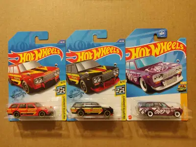 New Hot Wheels mainline Datsun 510 Bluebird Wagon 1/64 diecast car $5 ea.