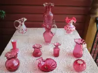 Great Collection of Cranberry Glass, Etc.