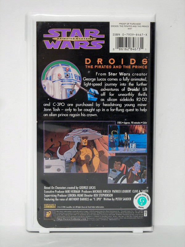 1985 STAR WARS Droids VHS in CDs, DVDs & Blu-ray in Edmonton - Image 2