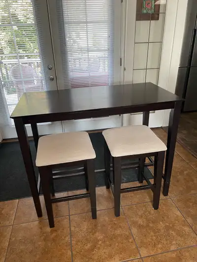 Desk/dining table with two chairs , View more