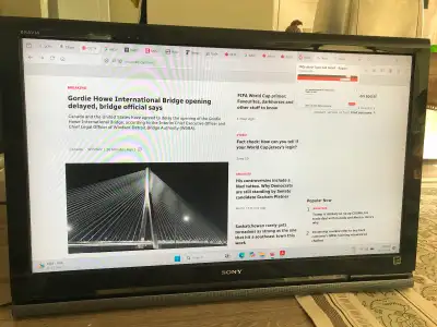 37” Sony BRAVIA TV. In excellent working condition. Manufactured in 2009. Somewhat heavy. Need two p...