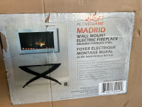 Wall mount stainless steel fireplace BRAND NEW!!