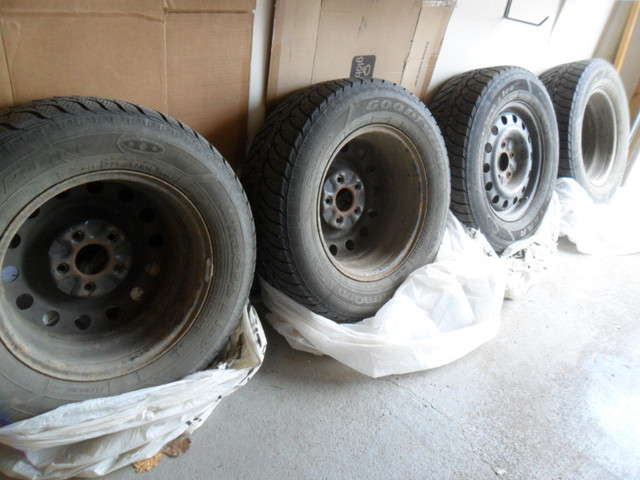 4 Good Year Winter  Tires on Rims.$500.  Was on a Dodge Grand Ca in Tires & Rims in Saskatoon