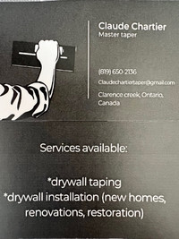 Master drywall taper *30 yrs experience