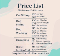 Pet sitting services (for dogs, cats and more!) GTA