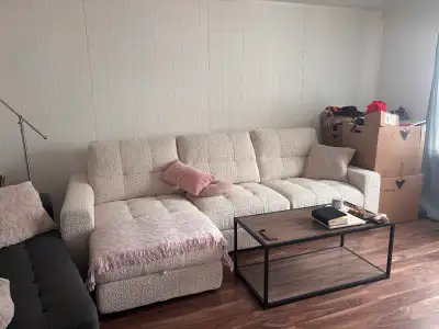 Transform your space with this Elevate three-piece sectional. Featuring a modular design with 2 slid...