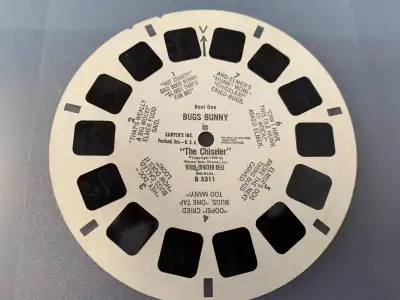 Vintage Viewmaster reels 1959 Bugs Bunny set - $20 Bugs Bunny in "The Chiseler" - B 5311 Reel 1 Daff...