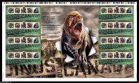 Canada stamp 2015 Dinasaur uncut sheet Uncut Press Sheet tube