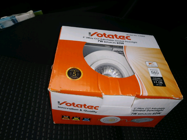 Votatec 3" Gimbal Down Light - Potlights set of 8 pcs in Indoor Lighting & Fans in Mississauga / Peel Region - Image 2