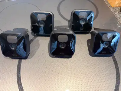 5 Blink outdoor cameras, View more