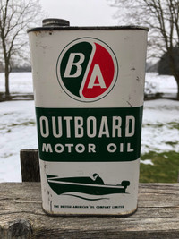 Vintage antique B/A Outboard Motor Oil Can 1950’s Mancave