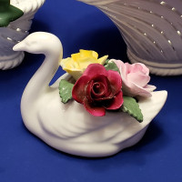 Swan with Roses Crown Staffordshire Fine Bone China – Only $10