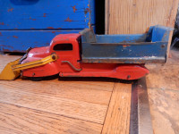 antique dump truck with loader