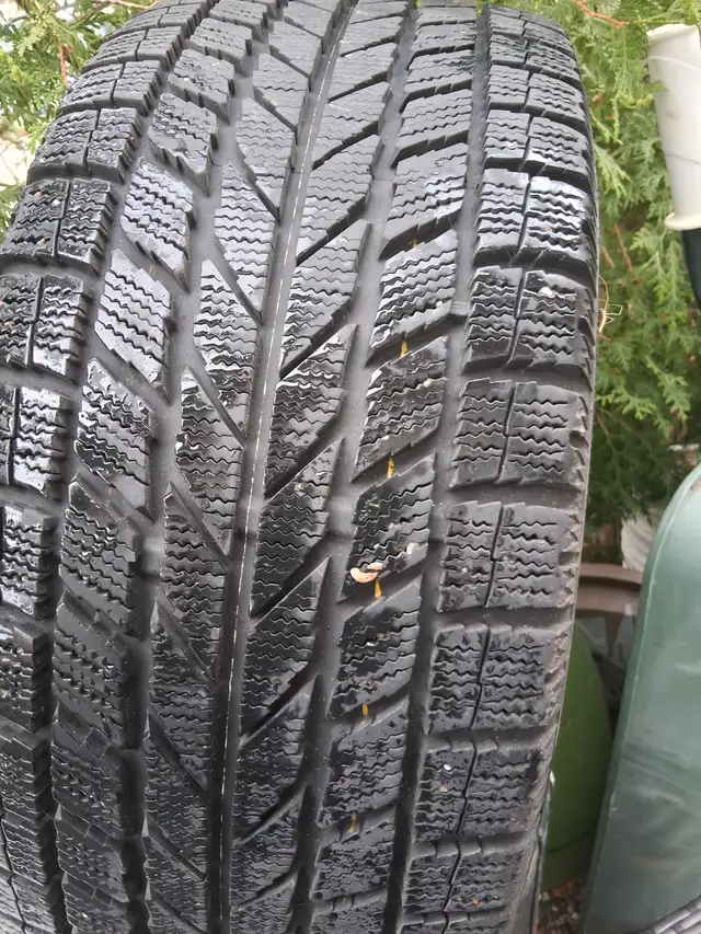 VW Aluminum Mag Rims with Toyo Snow Tires in Tires & Rims in Oshawa / Durham Region - Image 5