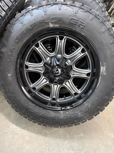 20x9. +1. 8x180mm. Fuel Darkstar. Will fit 2011-2025 Chevy and GMC 2500/3500 trucks. Tires are 275 6...
