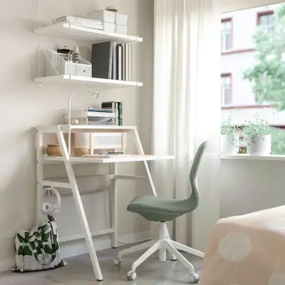 Lovely IKEA desk. Ideal for small spaces, View more